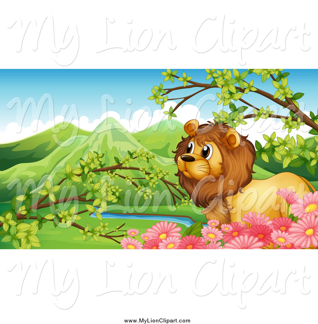 Valley Clipart Clipart Of A Lion And Pink