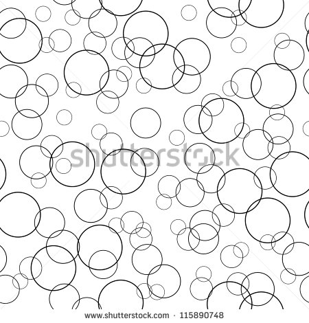 Bubbles Black And White Seamless Pattern  Vector Version    Stock
