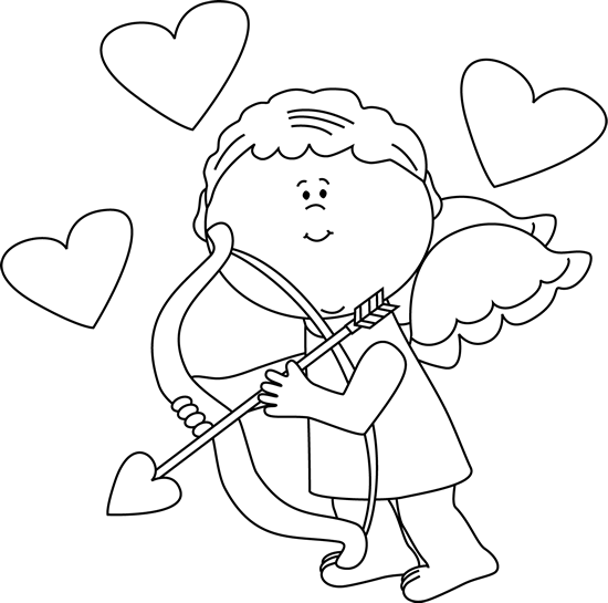 Cupid Clip Art Black And White Quotes