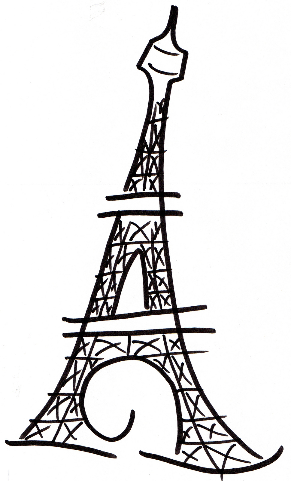 Eiffel Tower Drawing   Clipart Best