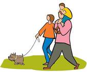 Family Outdoor Fun   Clipart Graphic