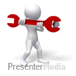 Id  3205   Stick Figure Turning Bolt Wrench   Powerpoint Animation