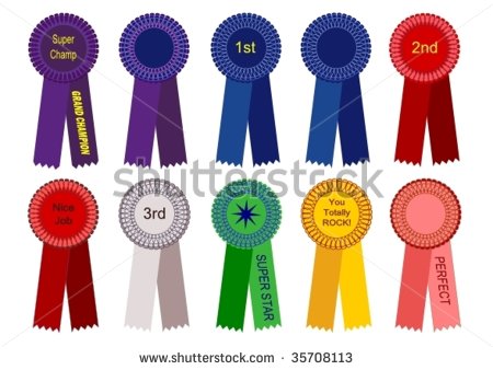 Printable First Second Third Place Ribbon Award Ribbons Grand 1st 2nd