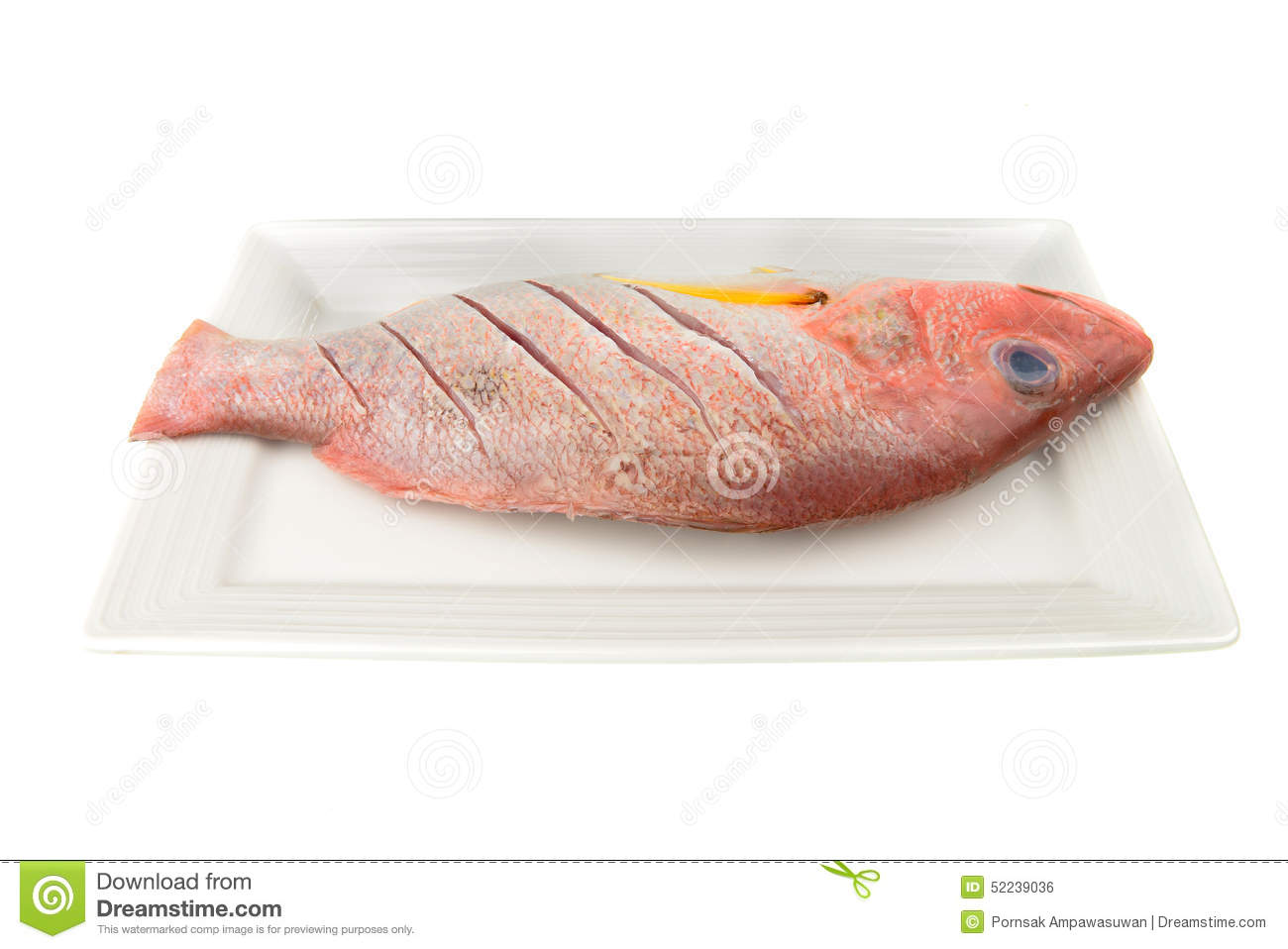 Red Snapper In Preparation In A Dish