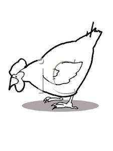 Rooster Clipart Black And White A Black And White Cartoon Barnyard    
