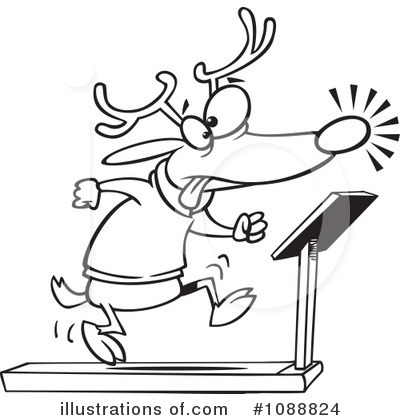 Royalty Free  Rf  Reindeer Clipart Illustration By Ron Leishman