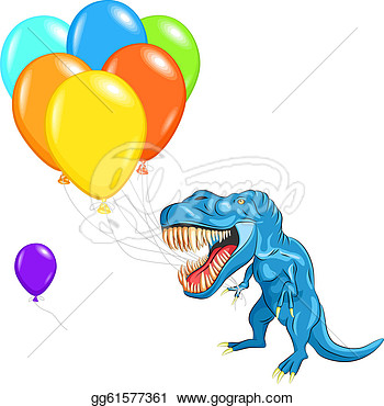     Sharp Teeth And Claws With Multi Colored Balloons  Clip Art Gg61577361