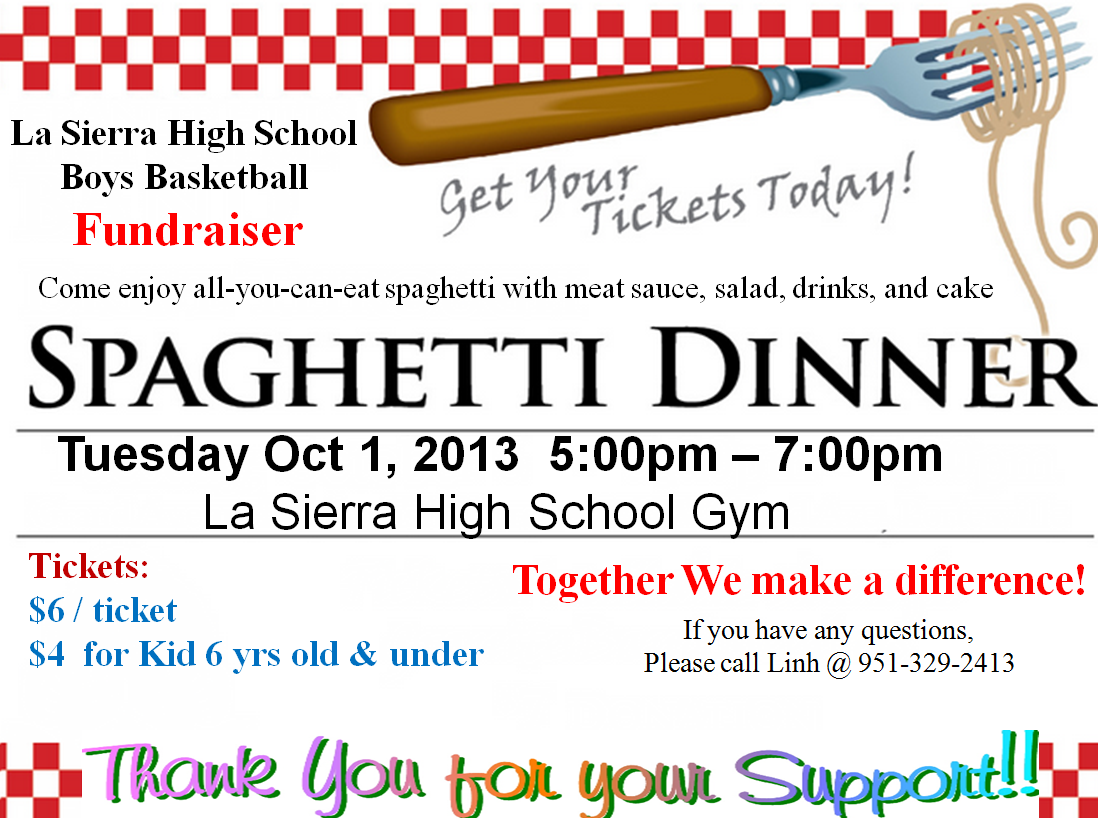 Spaghetti Dinner Fundraiser Spaghetti Dinner Fundraising