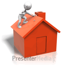 Stick Figure Hammering Roof House Powerpoint Animation