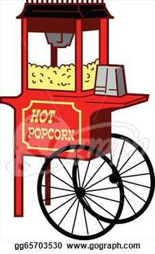 Vector Clipart   Cartoon Illustration Of A Popcorn Machine  Vector