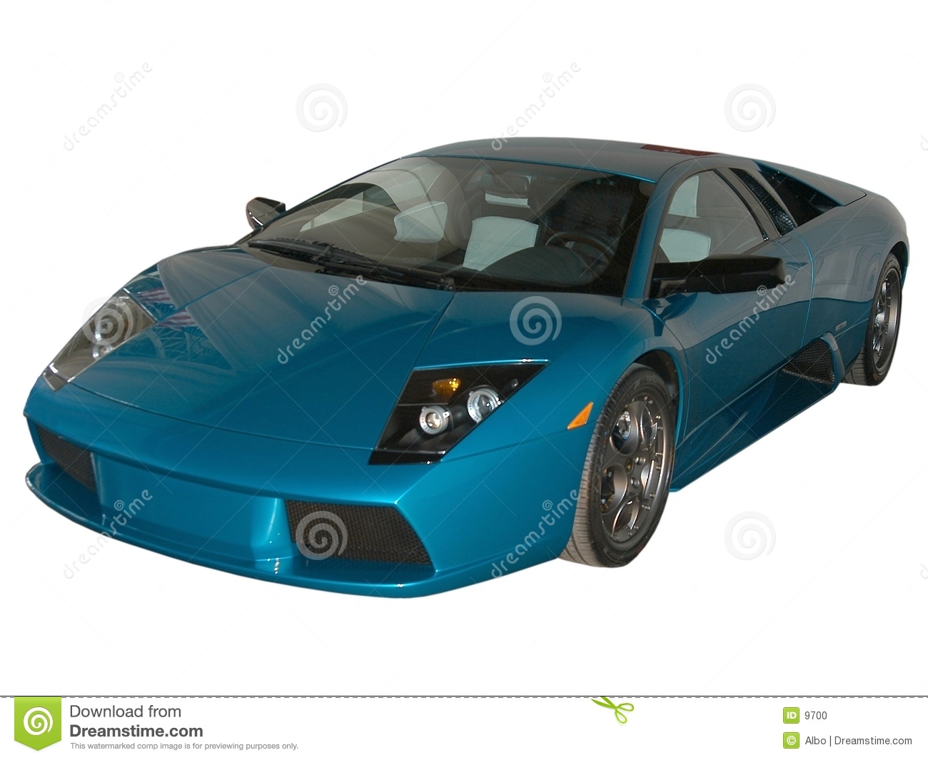 Blue Car White Background Fast