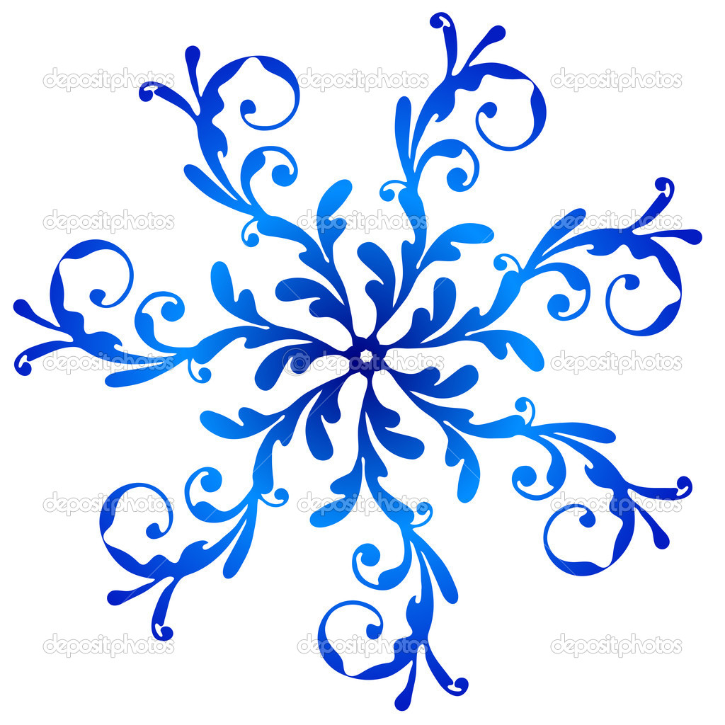 Blue Vintage Snowflake   Stock Vector   Olgadrozd  1214818