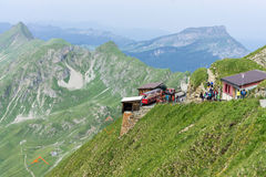 Brienz Rothorn Railway   Mountain Station   Switzerland Stock