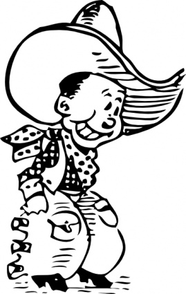 Cowboy Clipart Black And White   Clipart Panda   Free Clipart Images