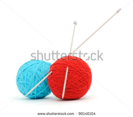 Crossed Knitting Needles Clip Art Knitting Needles And A Balls Of Wool
