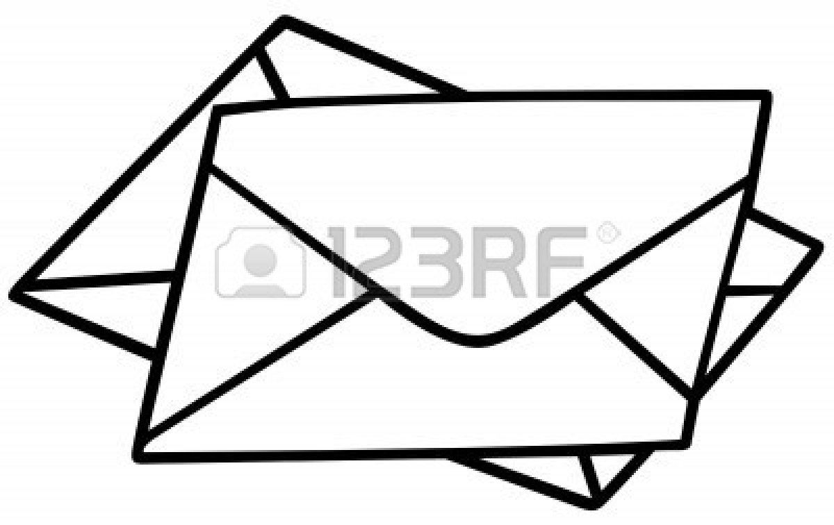 Envelope Clipart Black And White 8756115 Envelopes  Black And White    