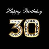 Happy Birthday 30   Royalty Free Clip Art