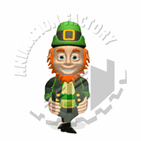 Irish Leprechaun Dancing A Jig Animated Clipart