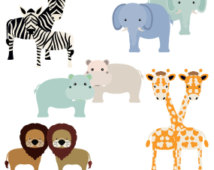 My Animal Pairs Clipart And Childre Ns Printables   Instant Download