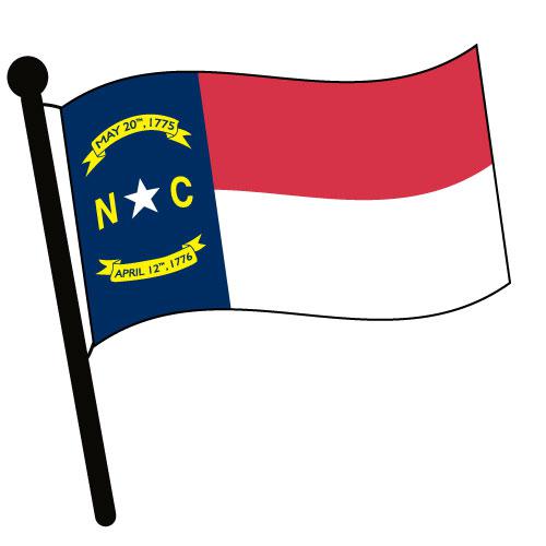 North Carolina Waving Flag Clip Art   American Flag Pictures