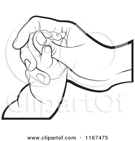 Outlined Mother And Baby Hands