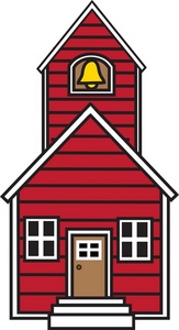 Schoolhouse Clipart Image   Clip Art Illustration Of A Red Schoolhouse