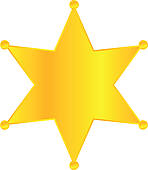 Sheriff Badge Golden Sheriff Star Badge