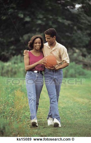 Stock Photograph Of Romantic Couples African American Couple