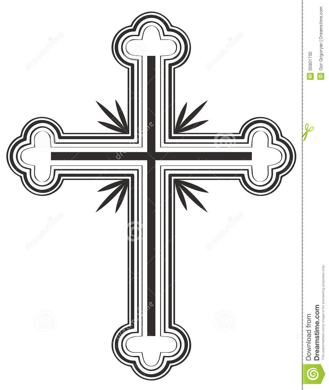 Traditional Armenian Apostolic Church Cross Clip Art Stock Photo    