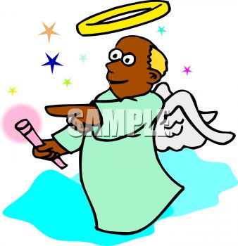 African American Angel   Royalty Free Clipart Picture
