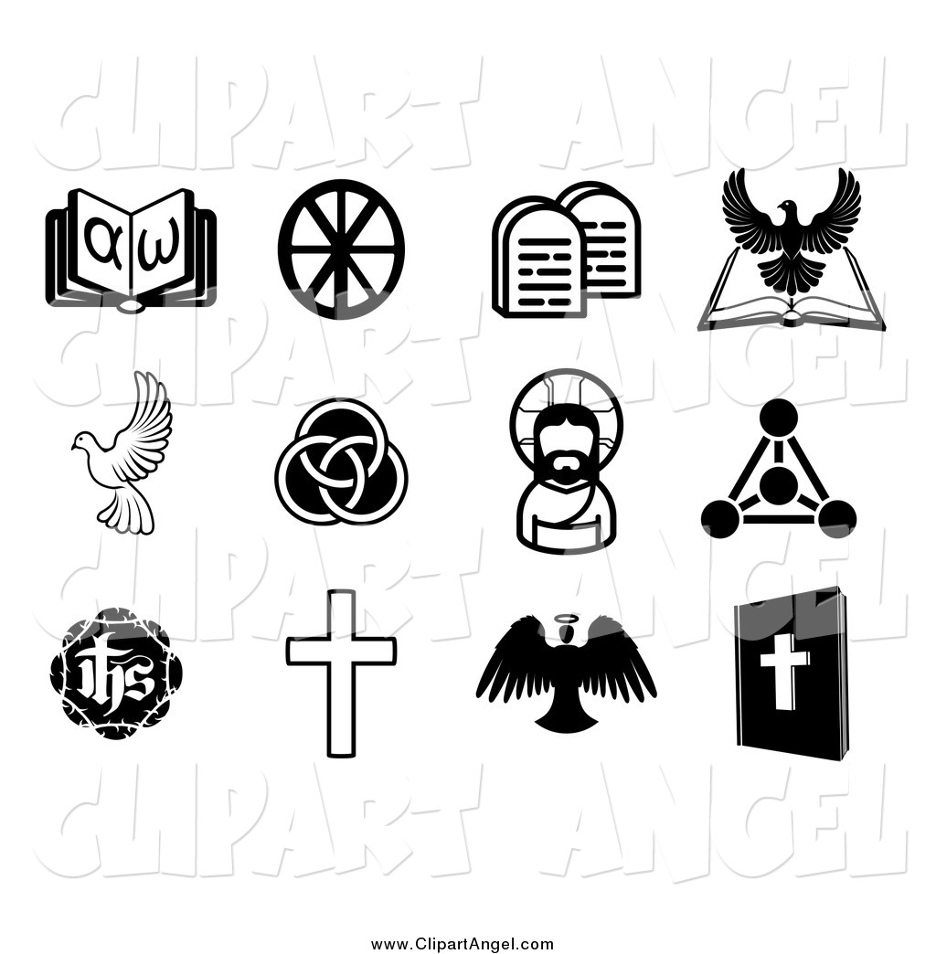 Black And White Christian And Angel Icons Black And White Nativity