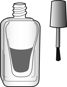 Black And White Nail Polish Bottle Clip Art At Clker Com   Vector Clip