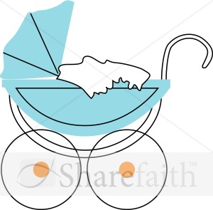 Buggy For Baby Boy   Religious Baby Clipart