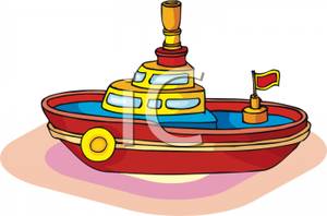 Child S Plastic Toy Boat   Royalty Free Clipart Picture