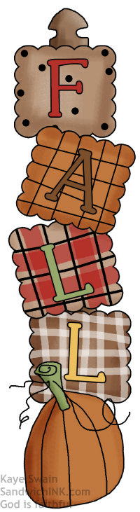 Cute Fall Clip Art Fall With Red In This Cute