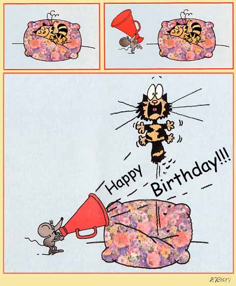 Funny Birthday Card Of A Mouse Crying Loudly