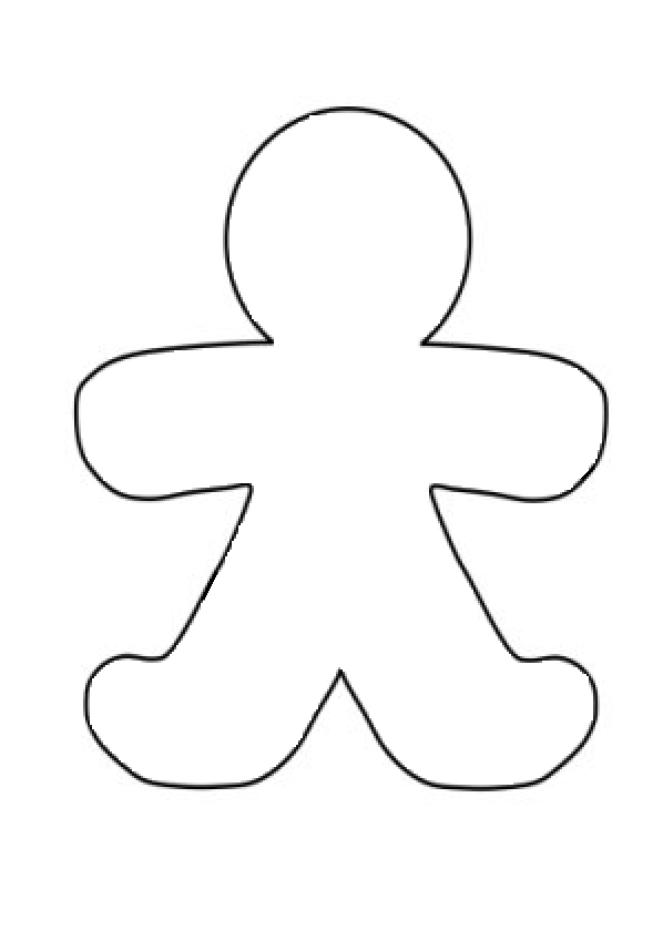 Gingerbreadoutline Colouring Pages