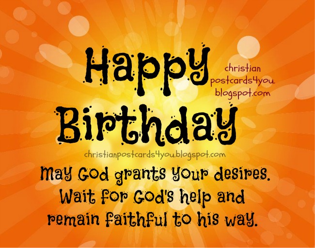 Happy Birthday  God Helps You  Christian Postcard For Friend Man