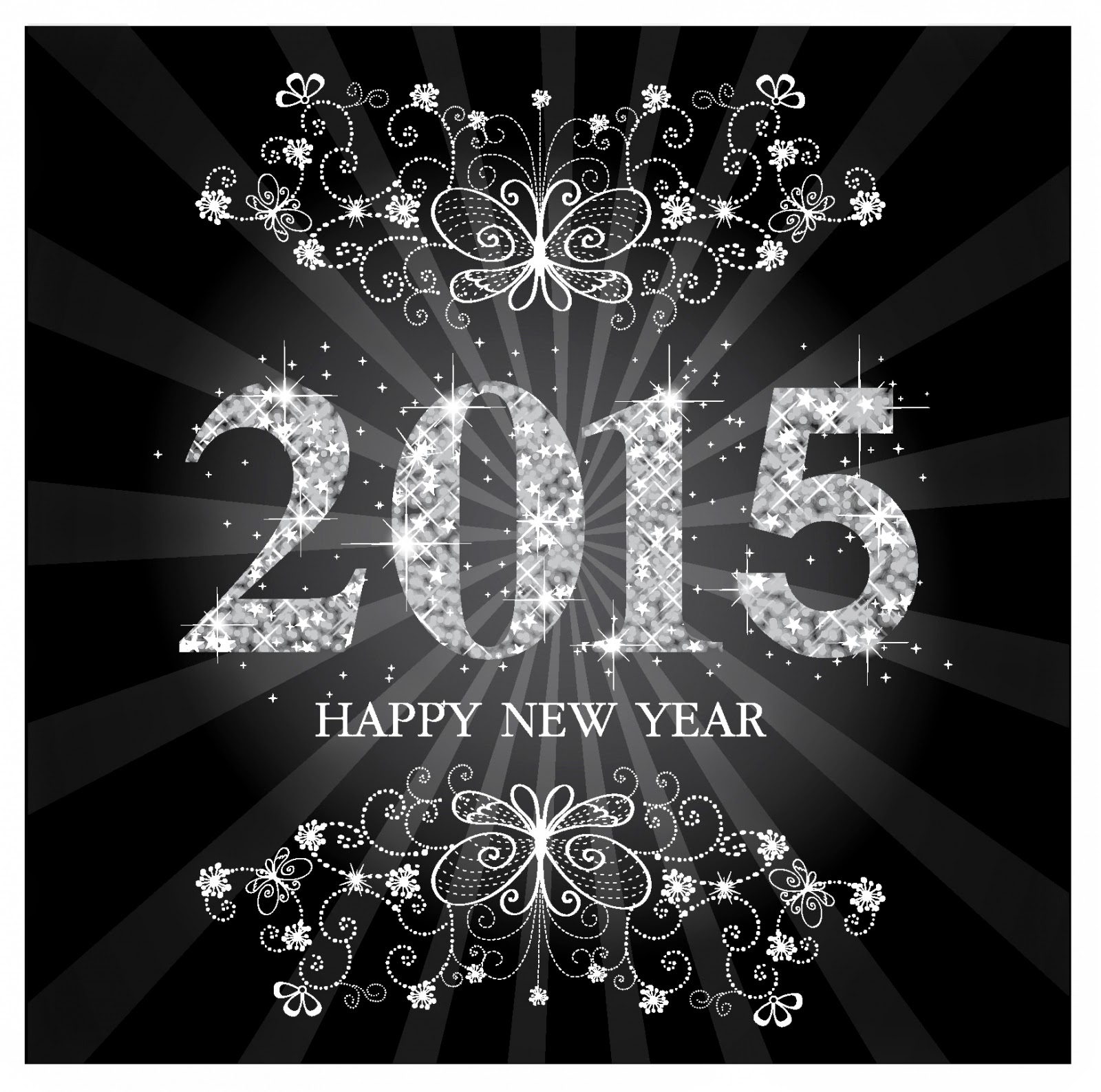 Happy New Year 2015 Cardblack And New Year 2015 Cardfree Greeting    