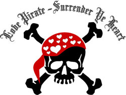 Love Pirate Surrender Ye Heart    Do Rag Skull And Bones Clip Art