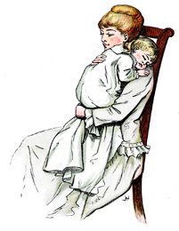 Mother Rocking Her Baby To Sleep