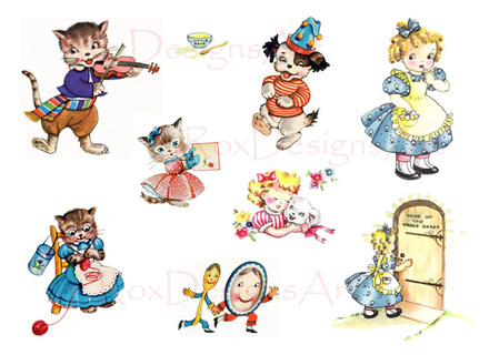 Nursery Clipart Free 50s Nursery Rhyme Art Collage