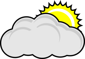 Partly Cloudy With Sun Clip Art At Clker Com   Vector Clip Art Online    