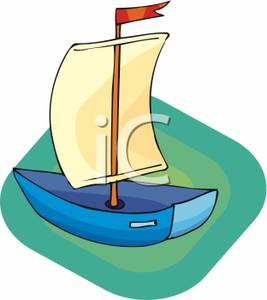 Toy Sail Boat   Royalty Free Clipart Picture