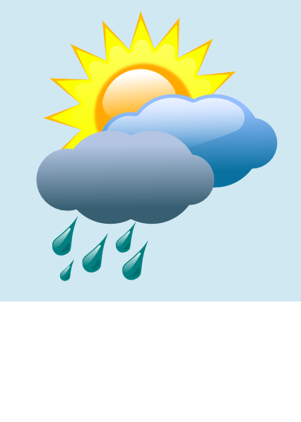 Weather Forecast Partly Sunny With Rain Clip Art   Vector Clip Art    