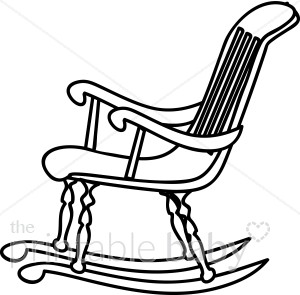 White Rocking Chair Clipart   Mommy   Daddy Clipart
