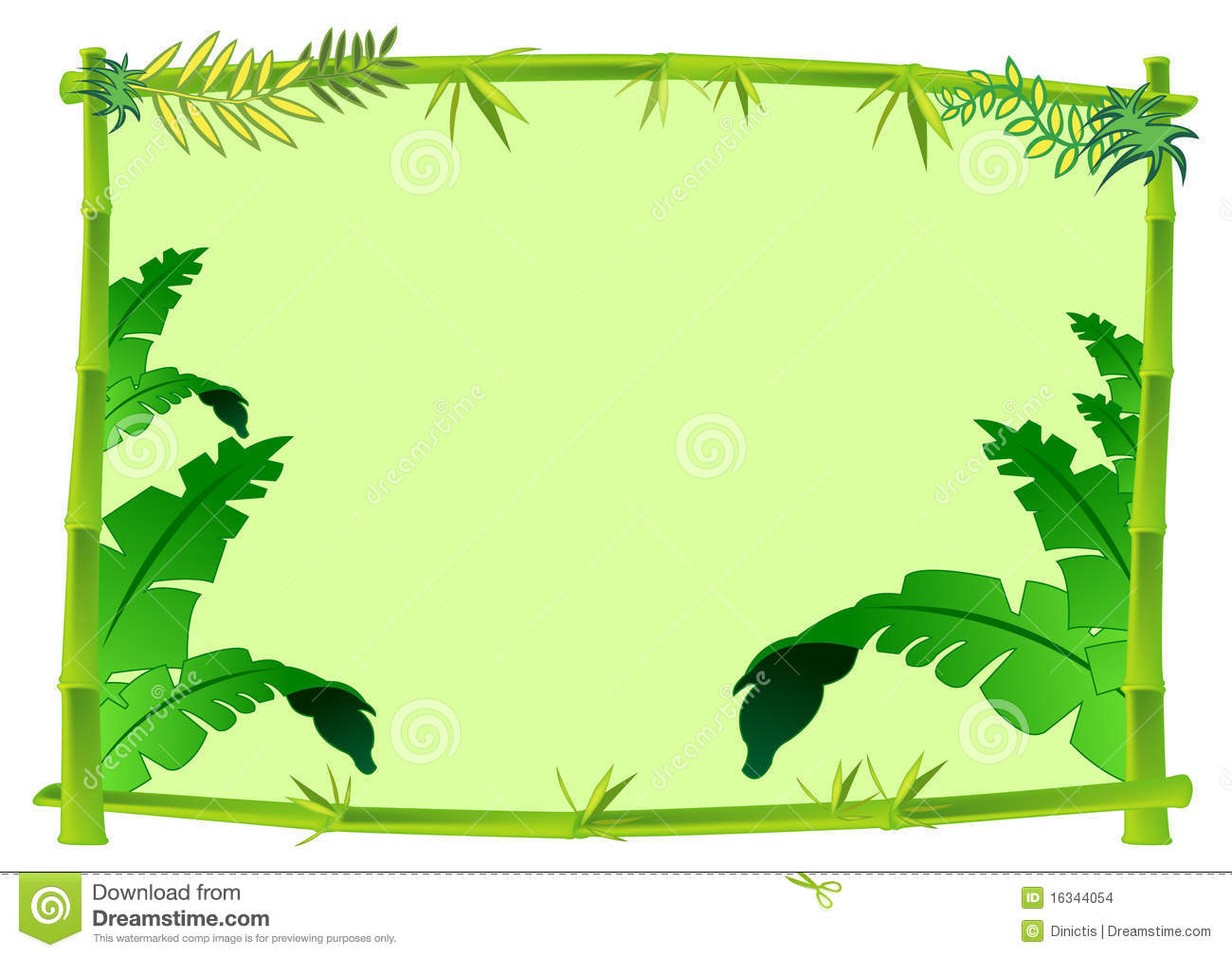 Bamboo And Jungle Frame Concept Illustration Stock Images   Image