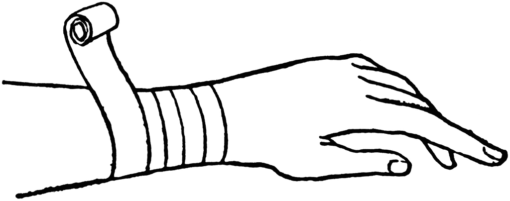 Bandaged Hand   Clipart Etc