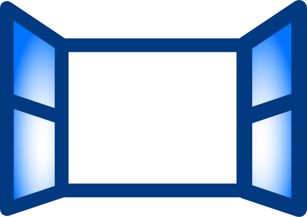 Blue Open Window Clip Art At Clker Com   Vector Clip Art Online