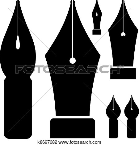 Clipart   Vector Old Ink Pen Nibs  Fotosearch   Search Clip Art